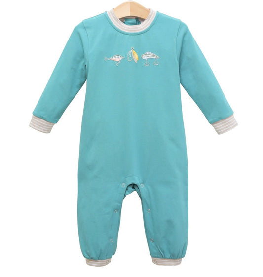 Fall Fishing Boys Romper