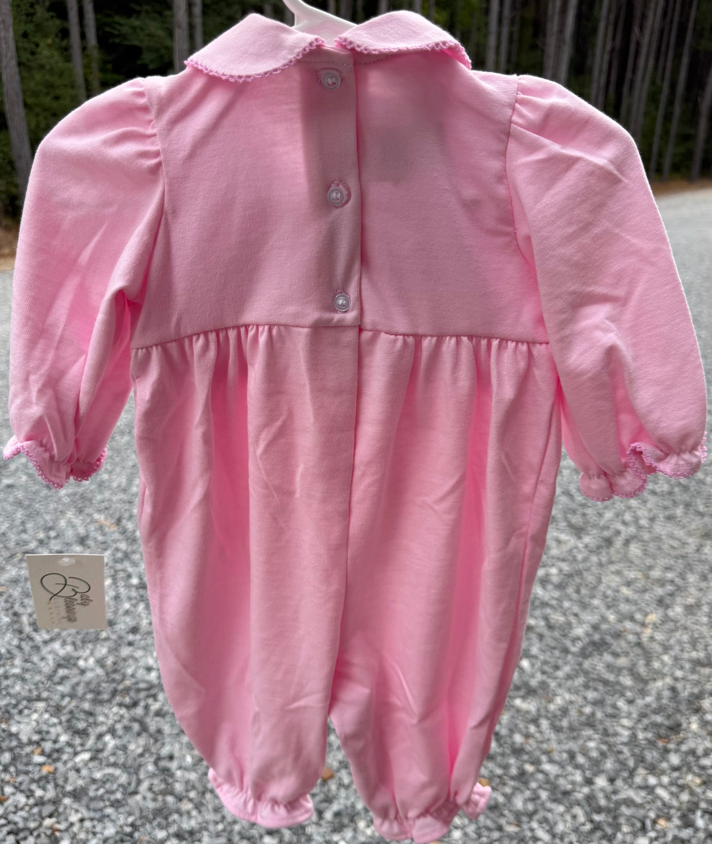 Pink and White Geometric Girls Claire Romper