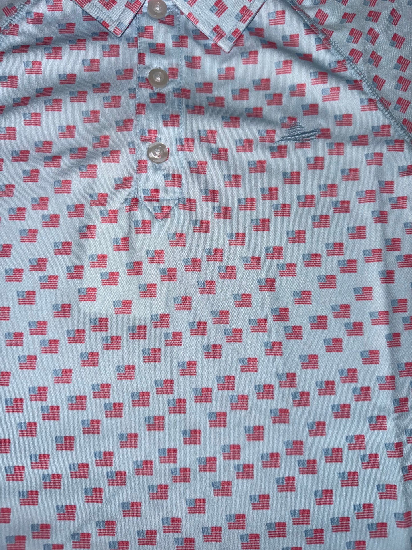 Printed Flag Boys Polo