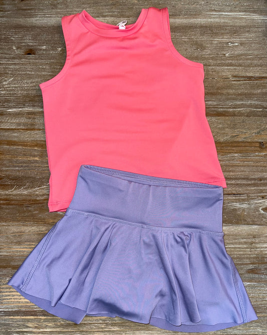 Lavender Girls Athletic Skort