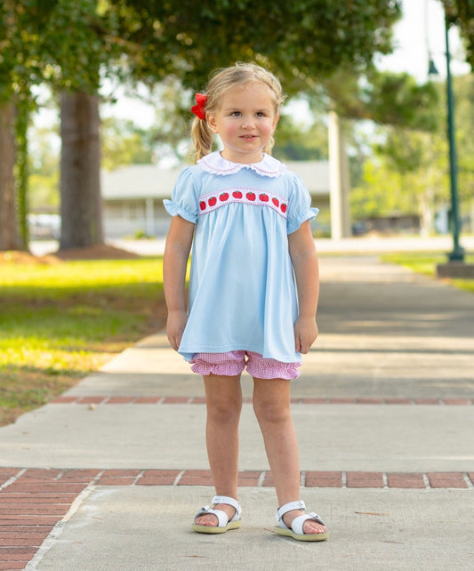 Apple Ribbon Girls Bloomer Set