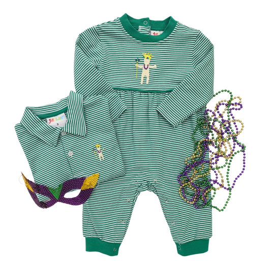 King Cake Baby Boys Romper