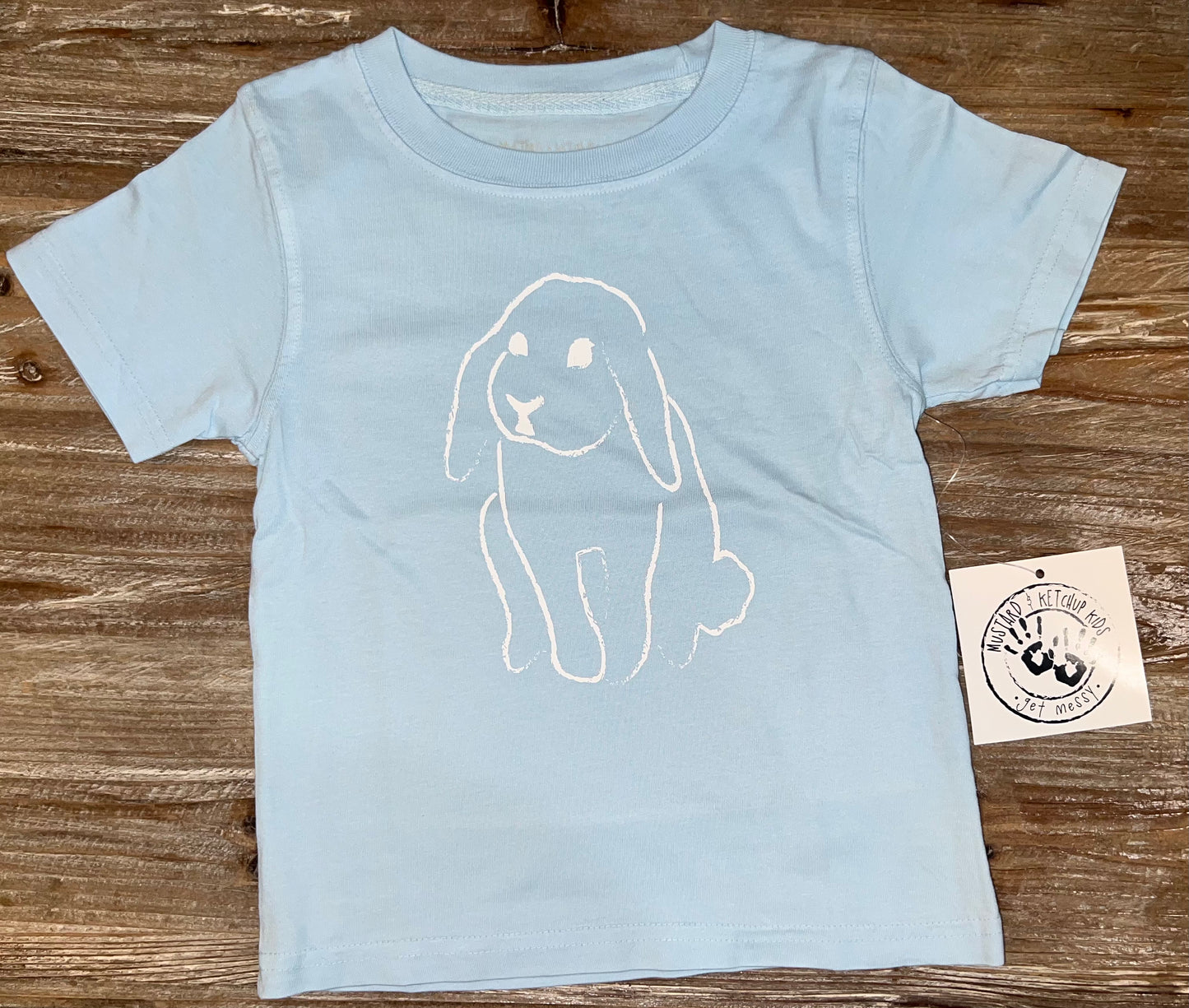 Light Blue Boys Bunny Easter Tee