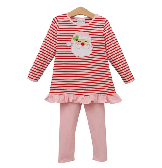 Jolly St. Nick Girls Ruffle Pants Set