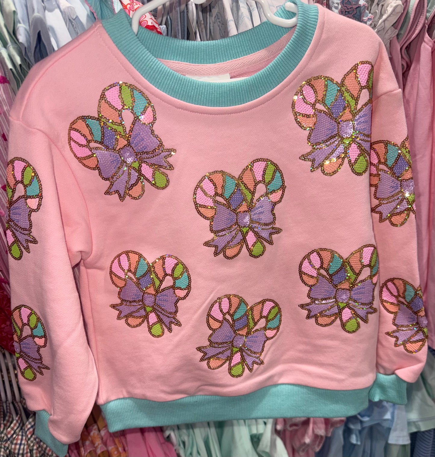 Candy Cane Girls Sweatshirt
