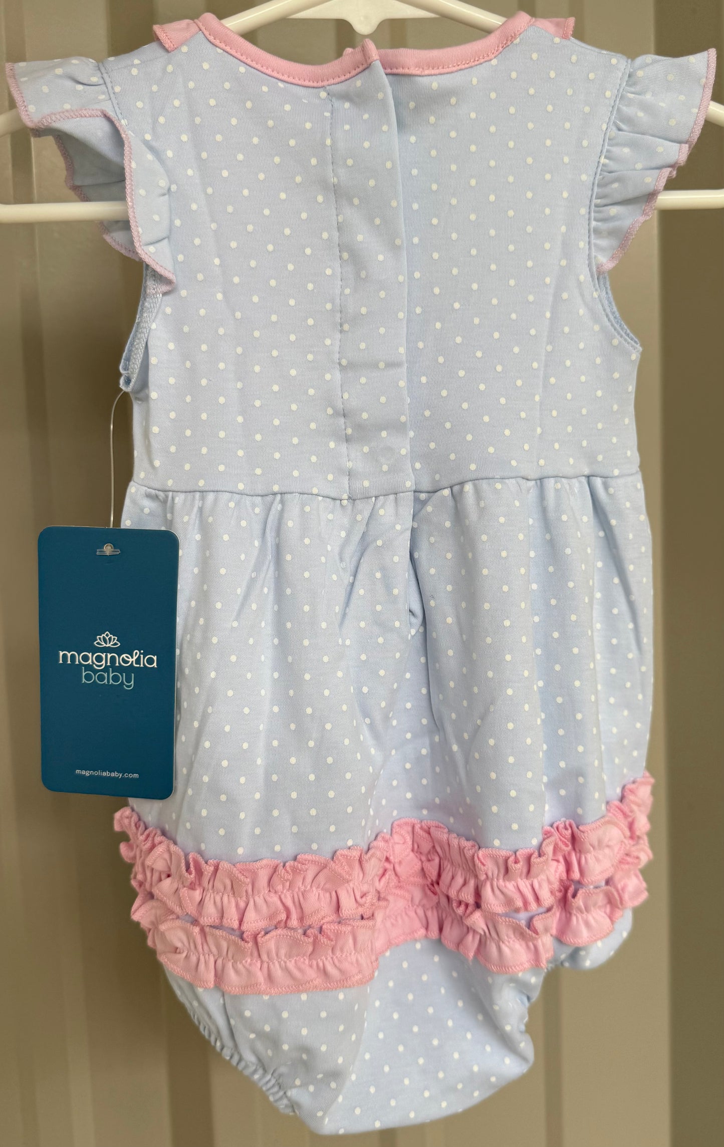Rainbow Wishes Appliqué Girls Ruffle Flutter Bubble