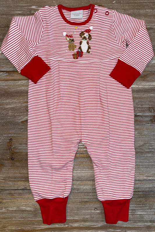 Puppies Love Christmas Boys Romper