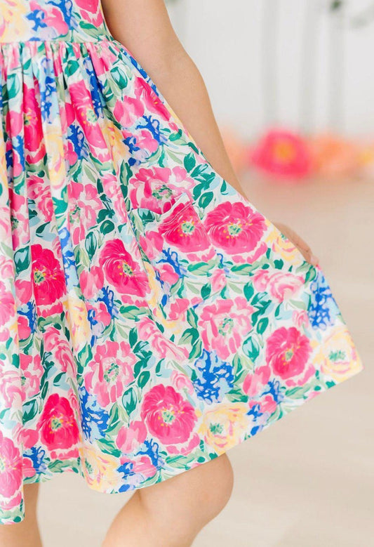 Wildflower Wishes Pocket Girls Twirl Dress