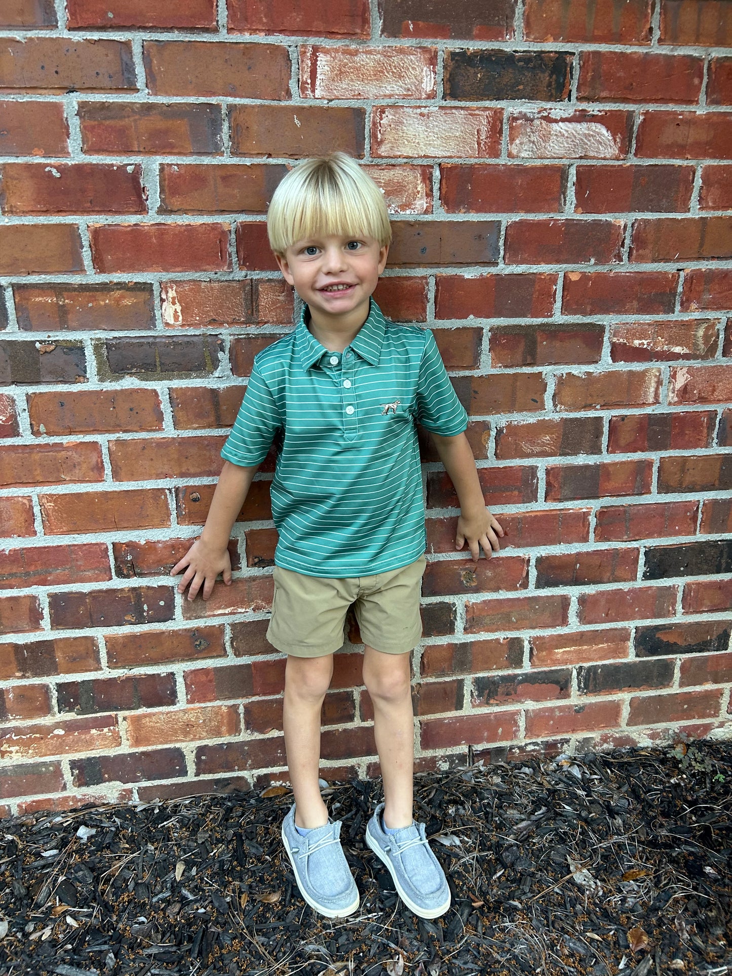 Fieldstone Clubhouse Green Boys Polo