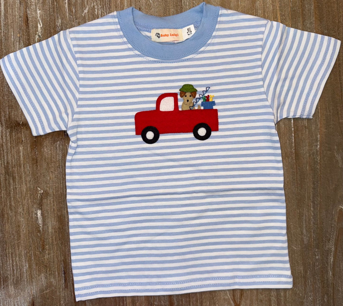 Truck with Fishing Dog Boys Shirt