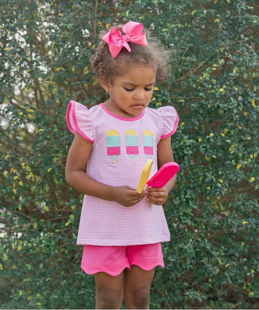 Sunshine Pops Scallop Girls Short Set
