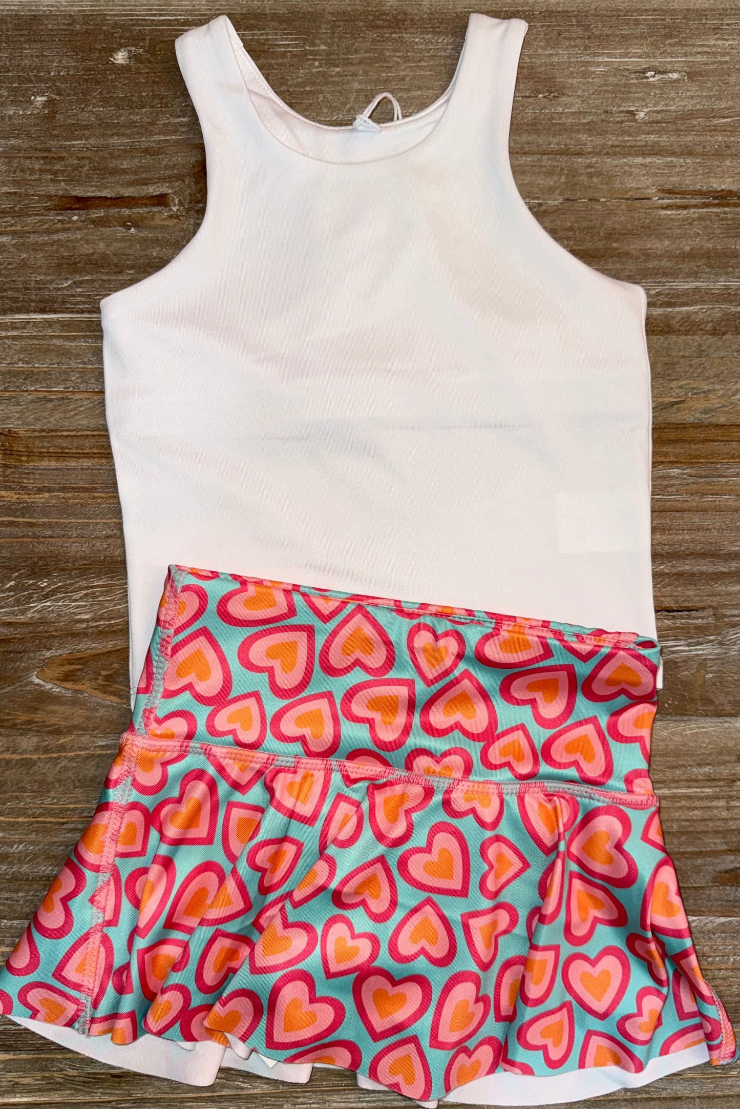 Honesty White Racerback Athletic Girls Tank