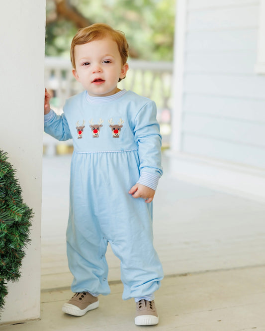 Run Run Rudolph Boys Romper