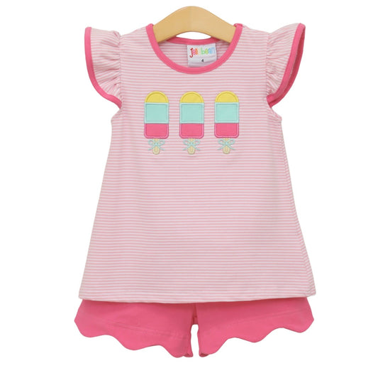 Sunshine Pops Scallop Girls Short Set