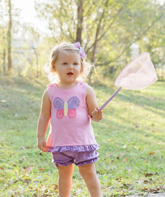 Butterfly Kisses Girls Swing Back Bloomer Set