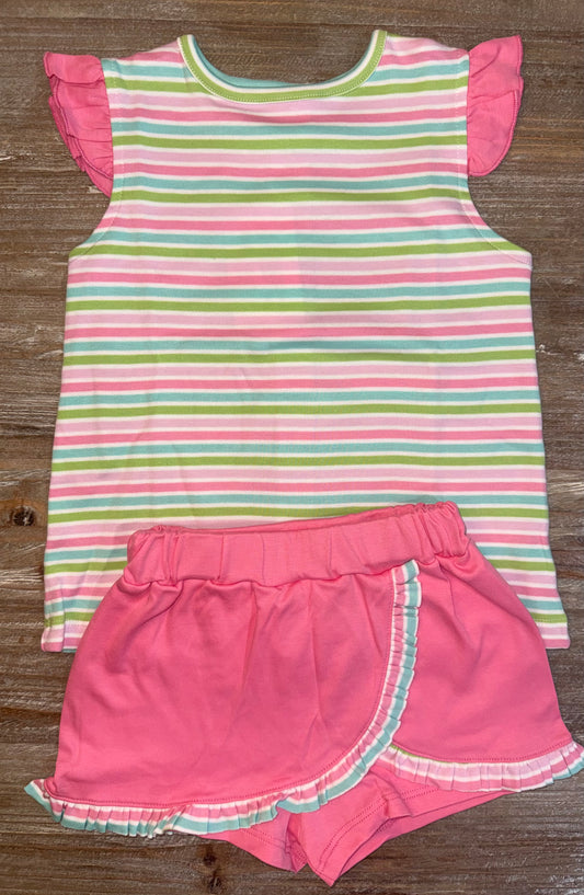 Squiggles Multi Color Girls Skort Set