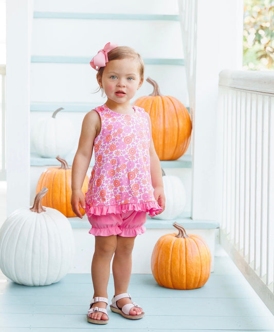 Pumpkin Petals Girls Swing Back Bloomer Set