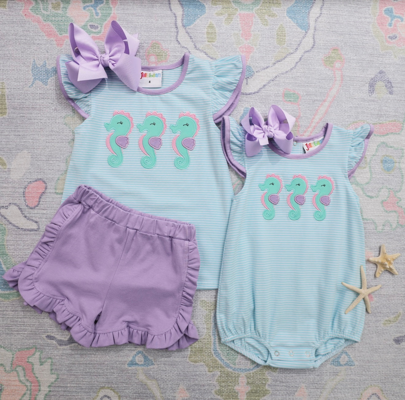 Seahorse Trio Girls Flutter Bubble