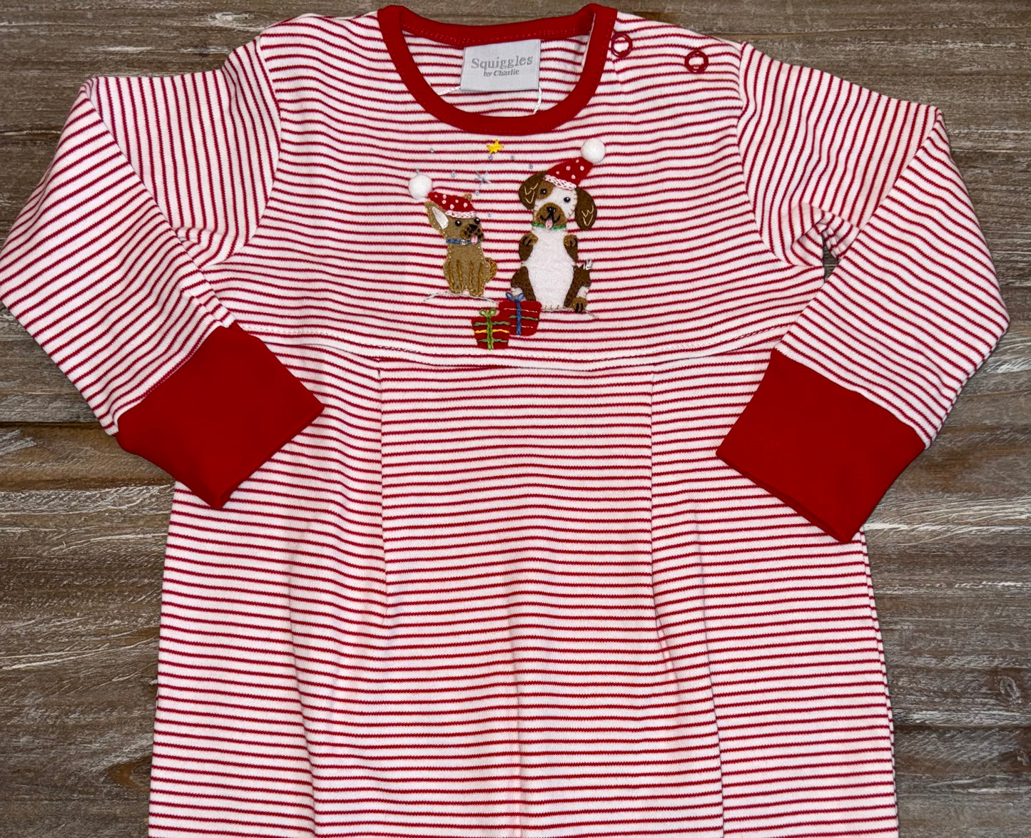 Puppies Love Christmas Boys Romper
