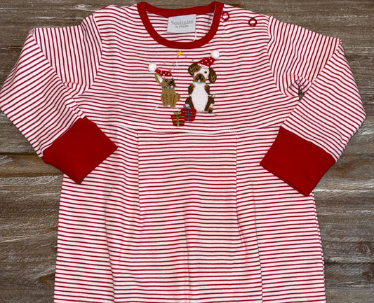 Puppies Love Christmas Boys Romper