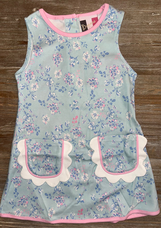 Vintage Meadow Floral Girls Dress