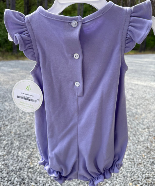 Ice Cream Lavender Knit Girls Bubble