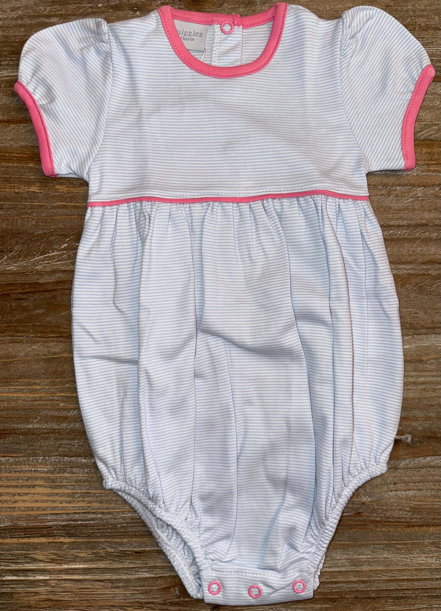Pink/Blue Girls Pleated Bubble