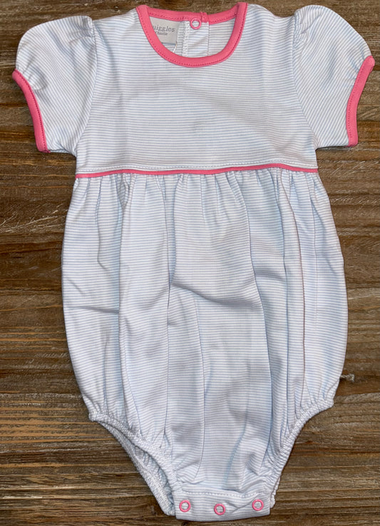 Pink/Blue Girls Pleated Bubble