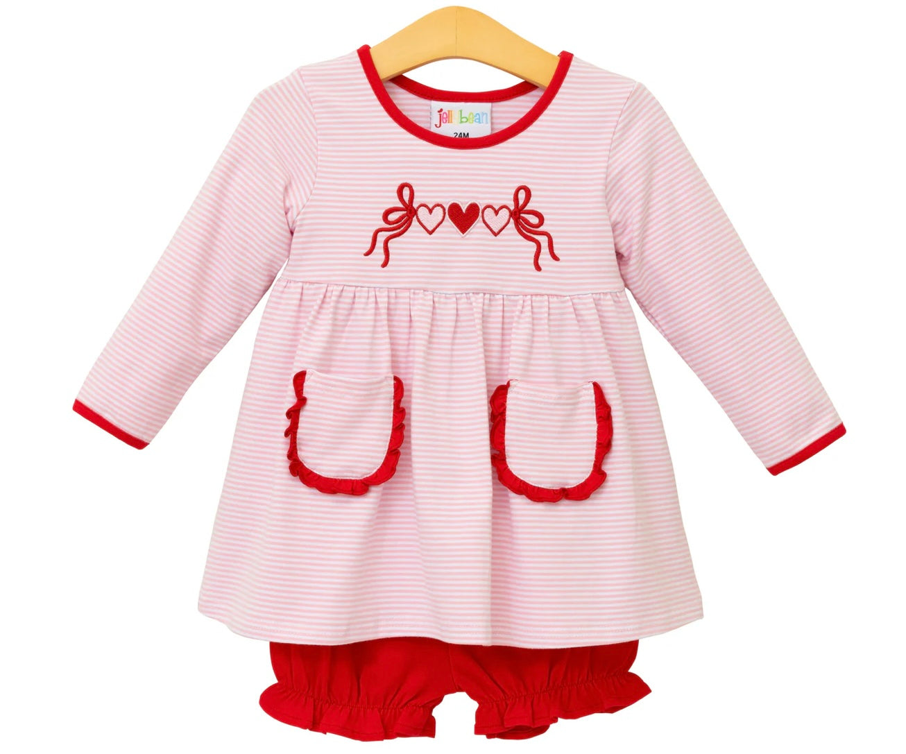 Heart Garland Girls Bloomer Set