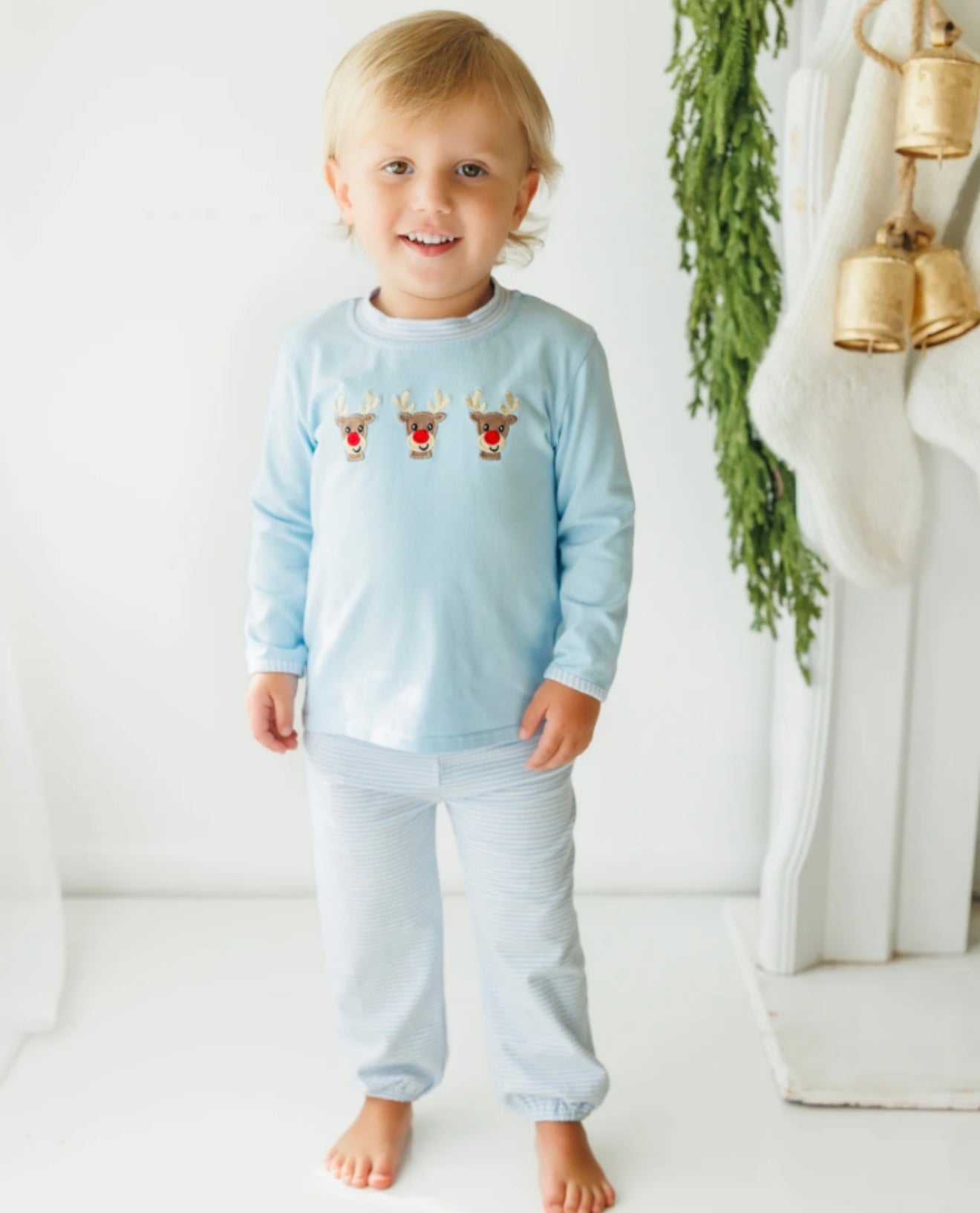 Run Run Rudolph Boys Bloomer Pants Set
