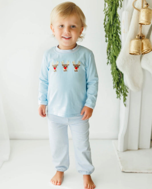 Run Run Rudolph Boys Bloomer Pants Set