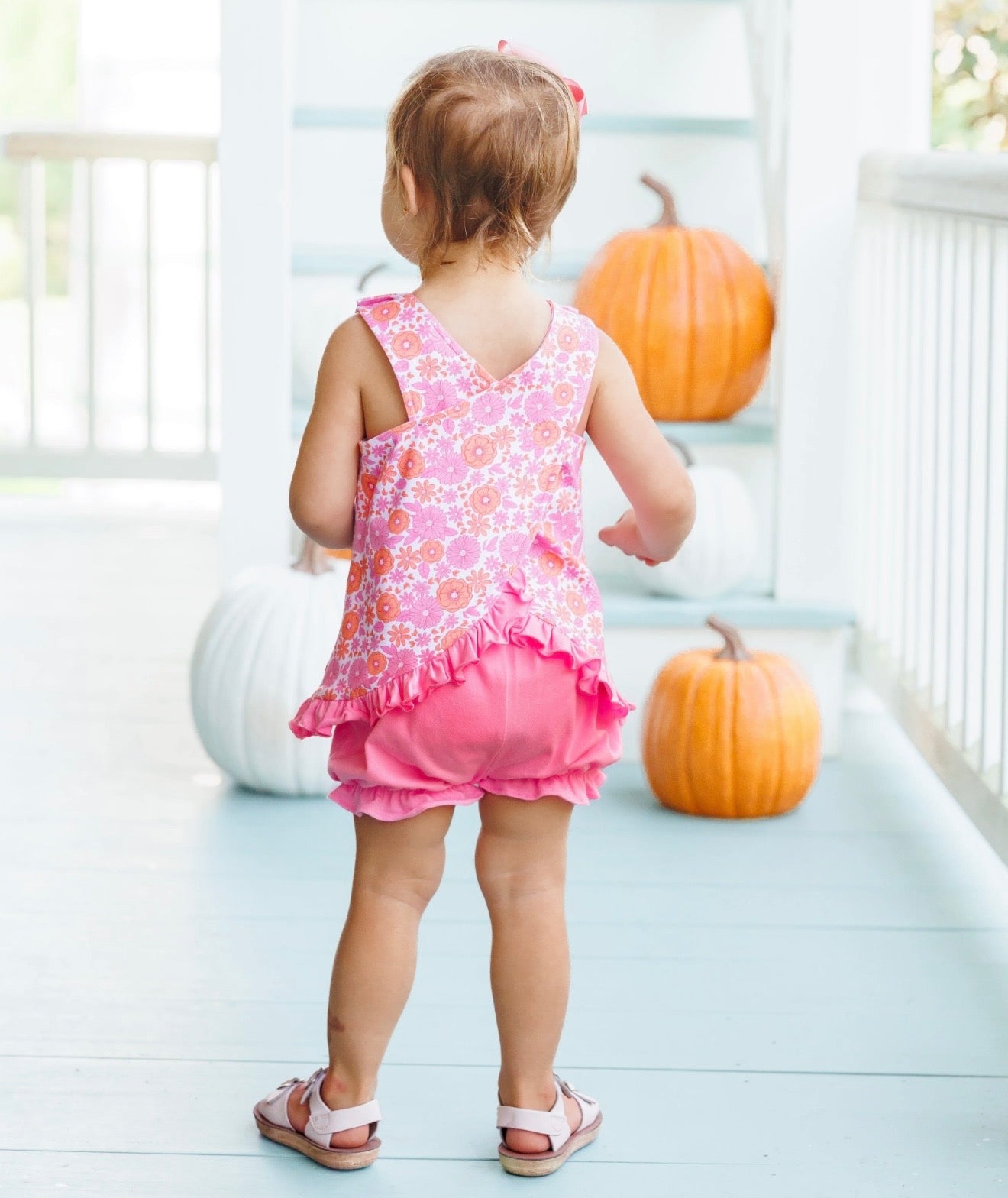 Pumpkin Petals Girls Swing Back Bloomer Set