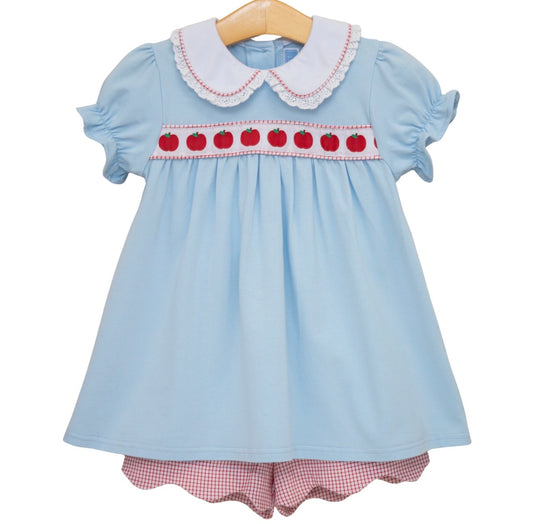 Apple Ribbon Girls Short Set
