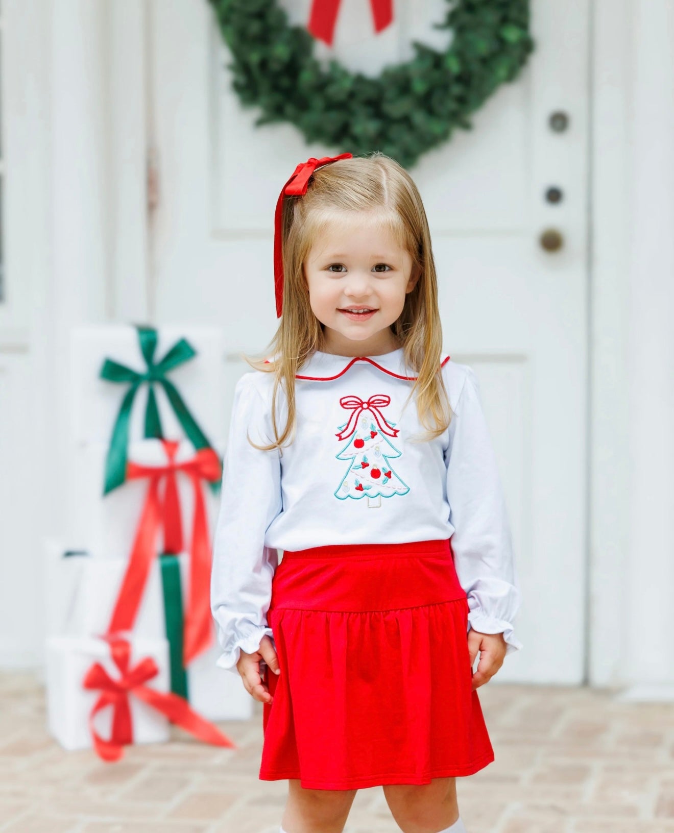 O Christmas Tree Girls Skort Set