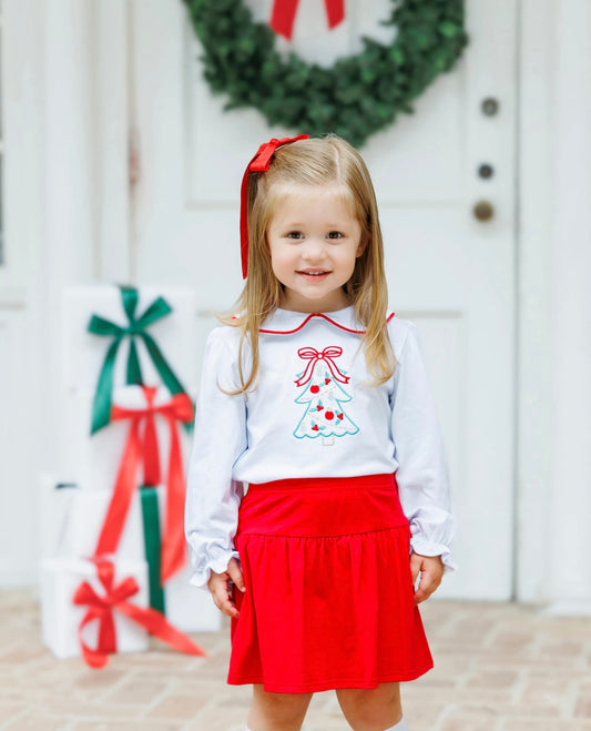 O Christmas Tree Girls Skort Set