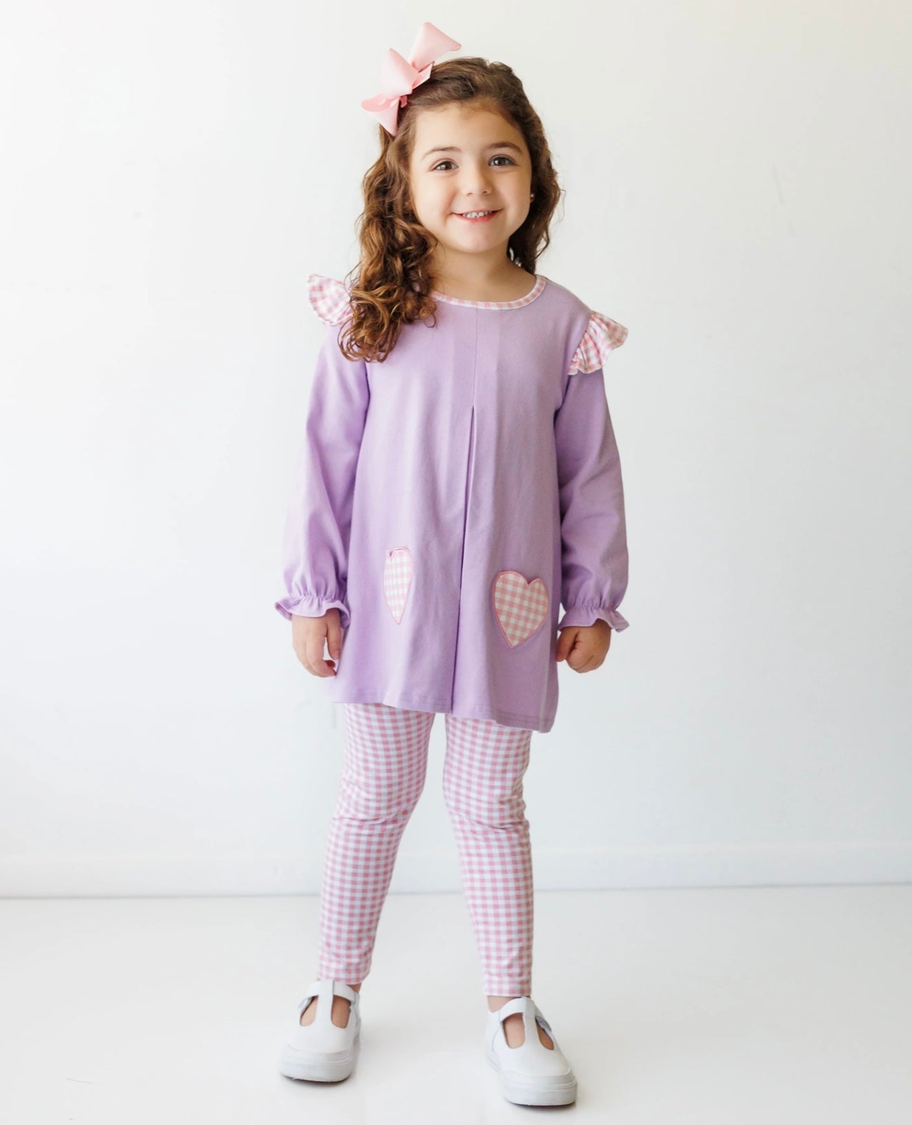 Heart Pocket Girls Pants Set