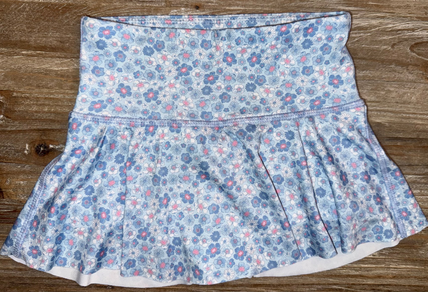 Blue Floral Girls Skort
