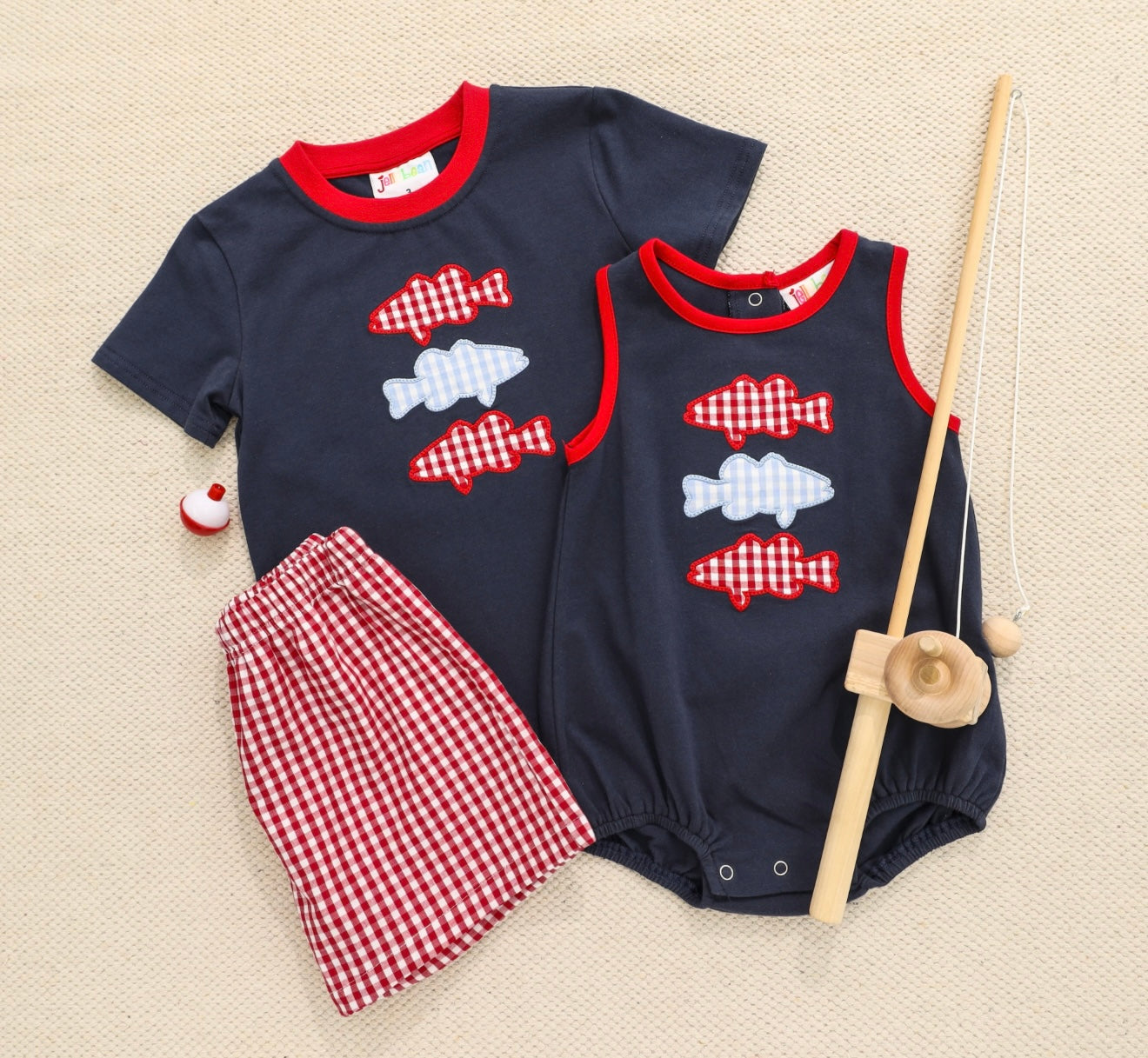 Patriotic Fish Trio Boys Bubble