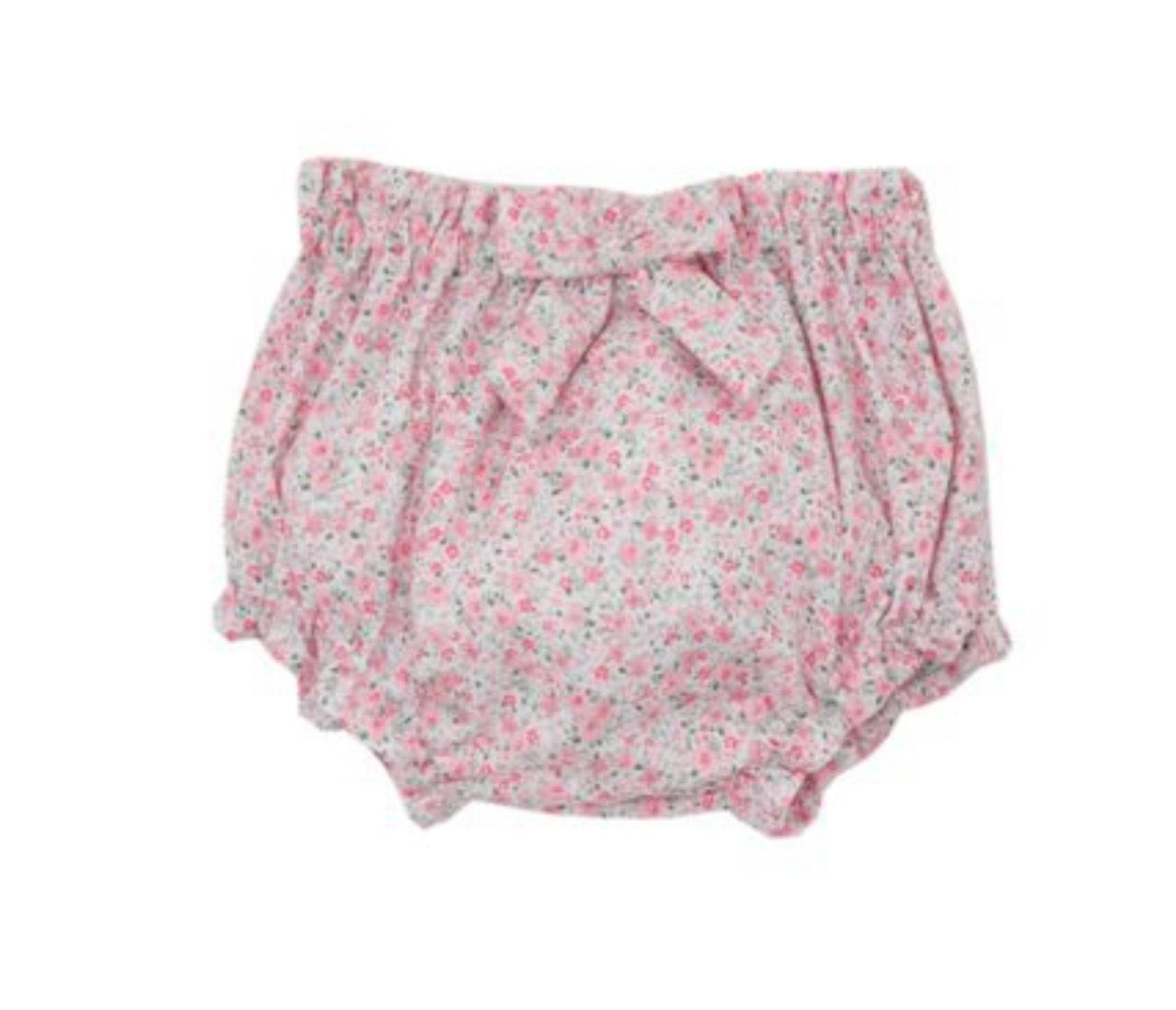 Pink Floral Girls Knit Bloomer Set