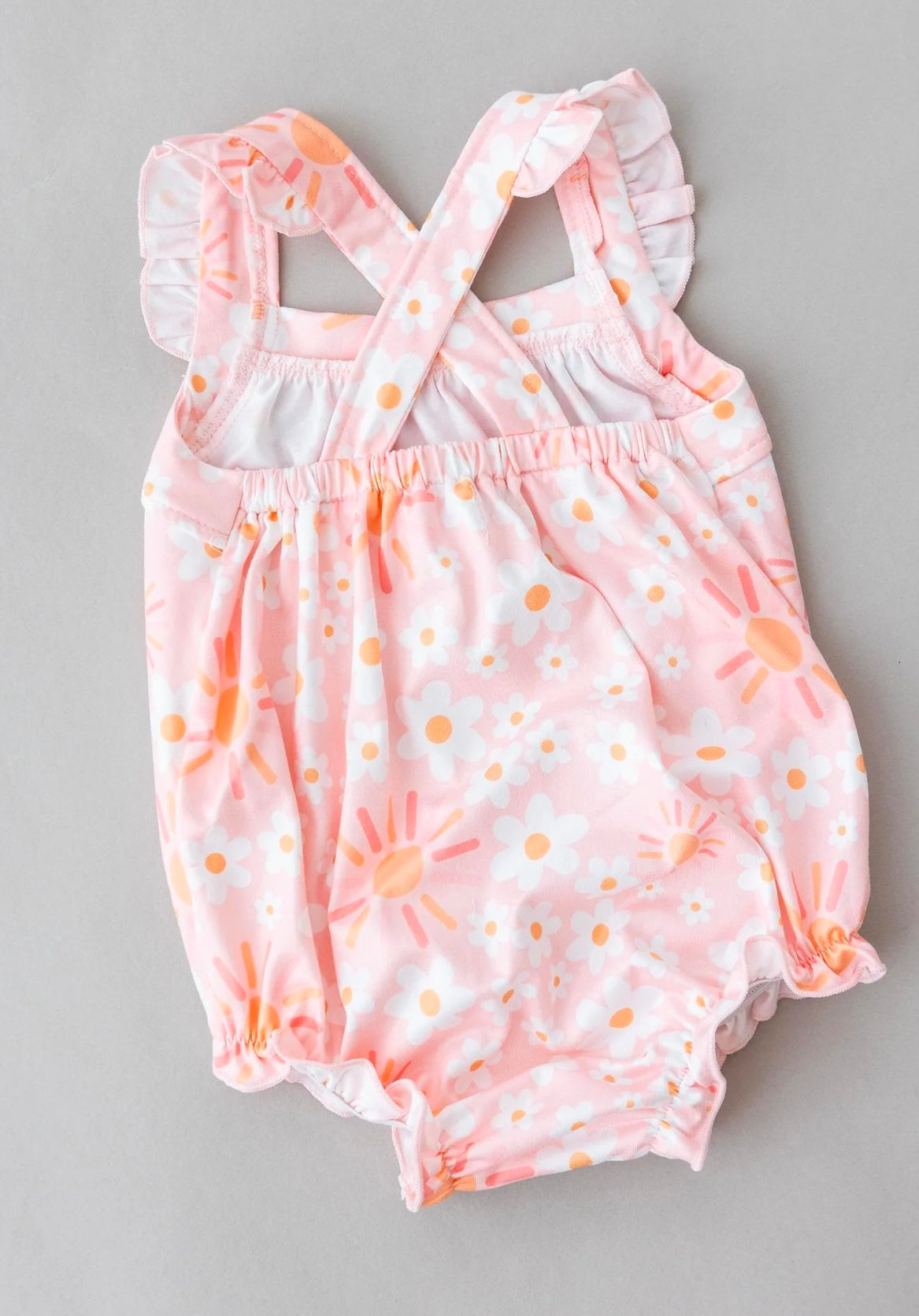 Sweet & Sunny Ruffle Cross Back Girls Bubble