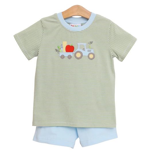 Tractor Back to School Boys Short Set