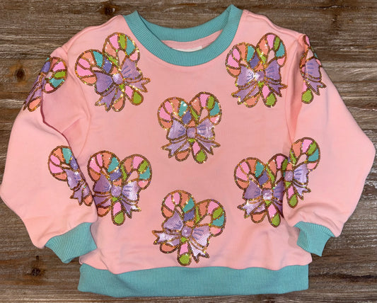Candy Cane Girls Sweatshirt
