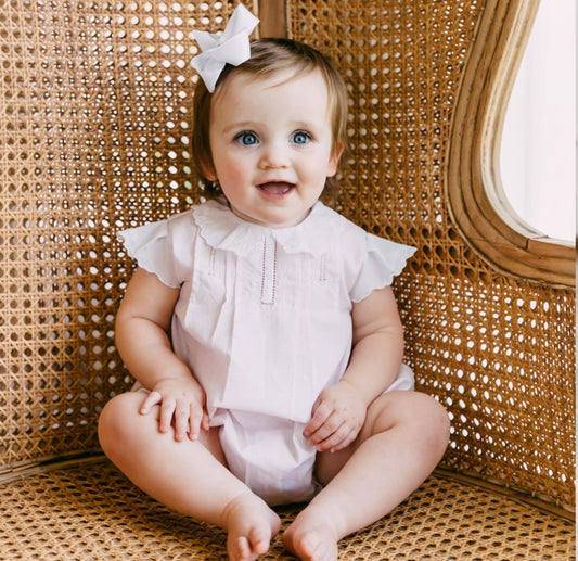 Heirloom Collection Girls Vintage Scalloped Collar Bubble