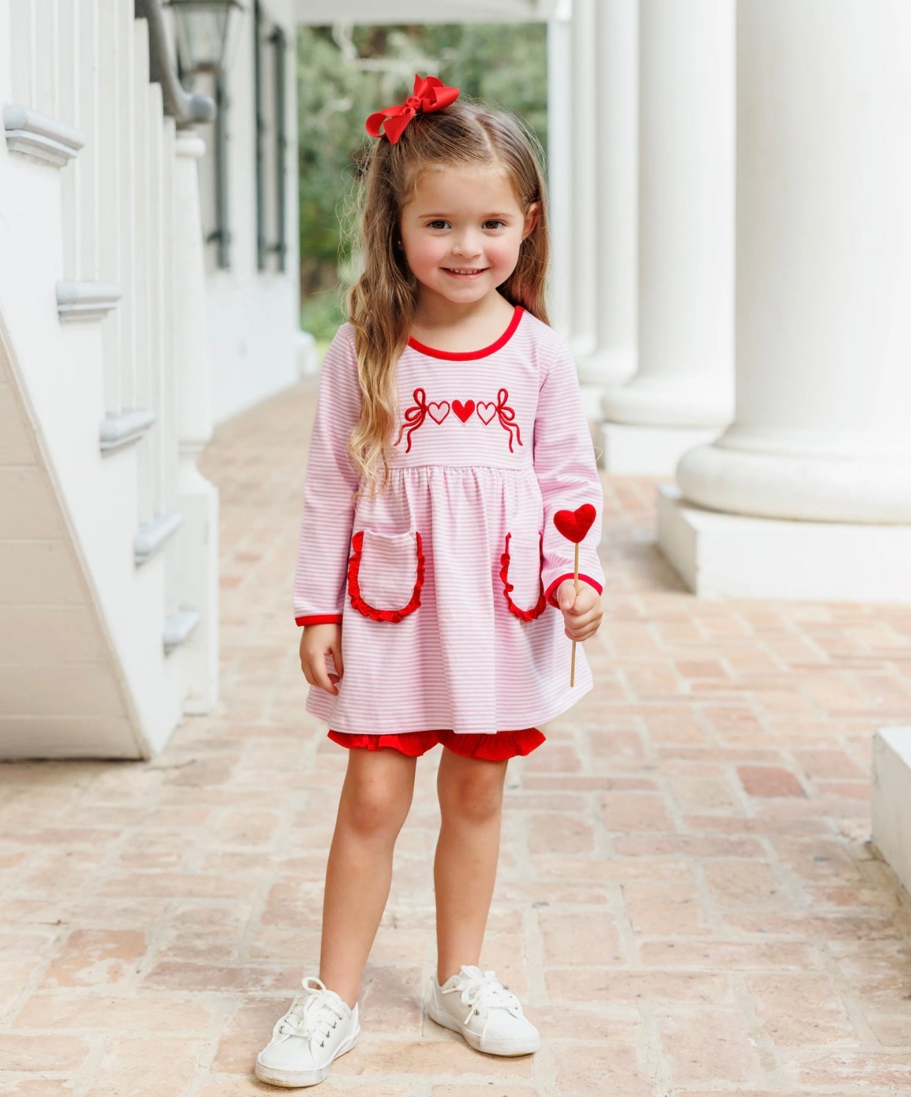 Heart Garland Girls Bloomer Set