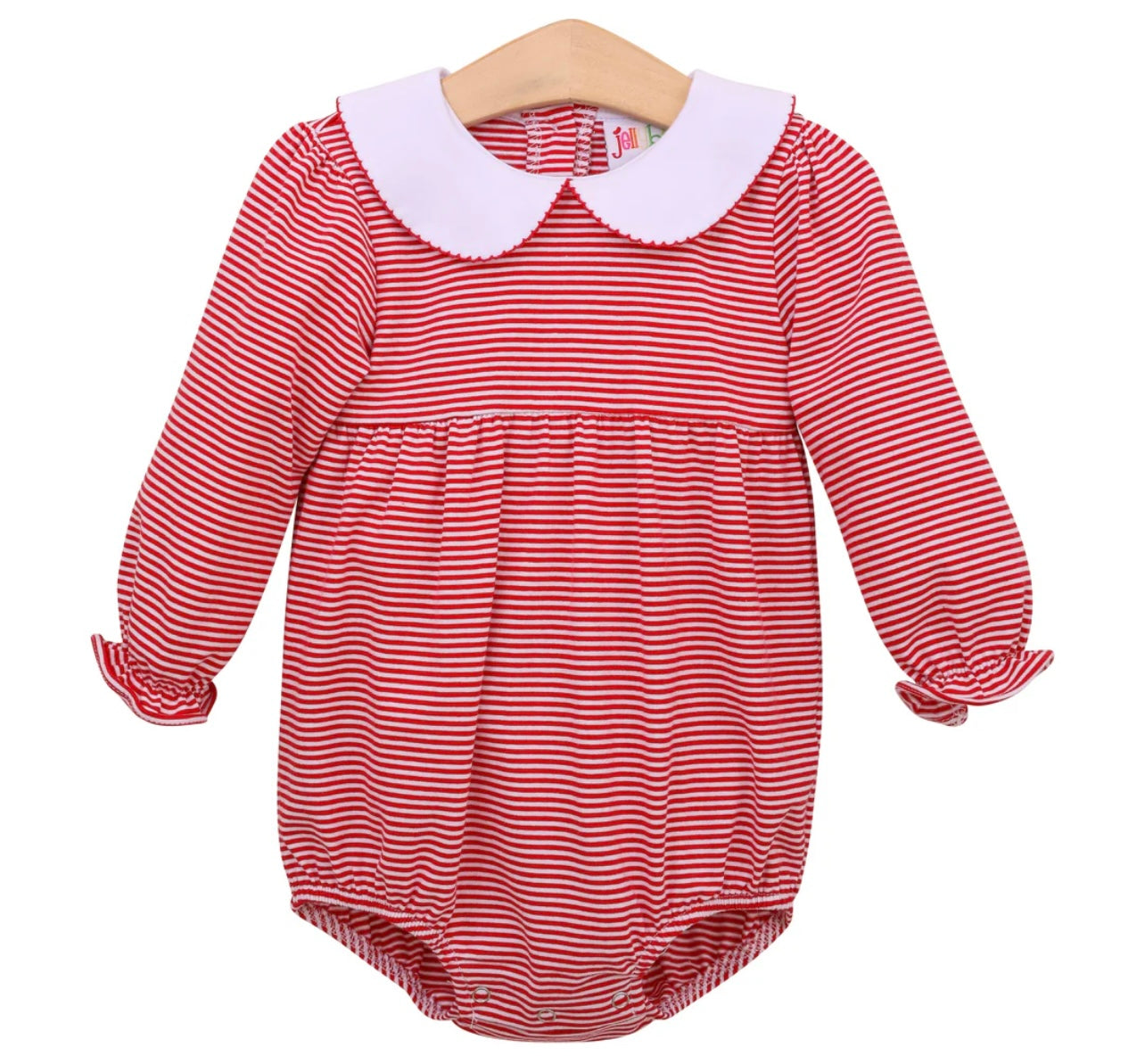 Charlotte Red Stripe Girls Bubble