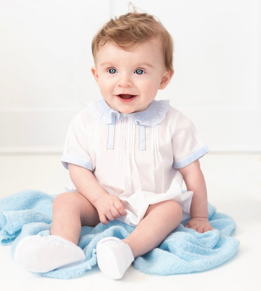 Heirloom Collection Boys Vintage Scalloped Collar Bubble