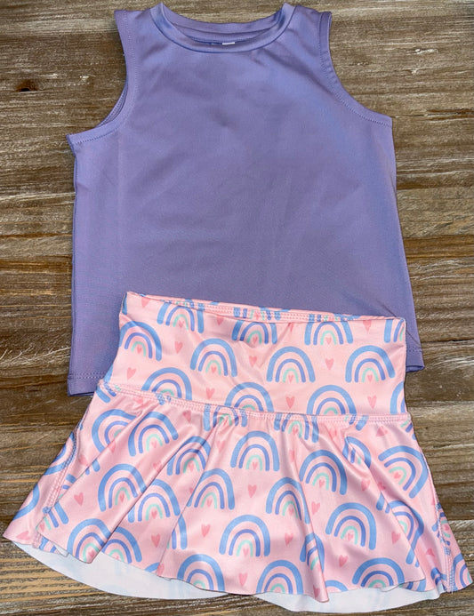 Lavender Girls Athletic Tank
