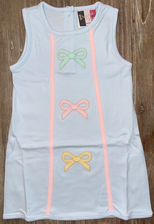 Hadley Bow Light Blue Girls Dress