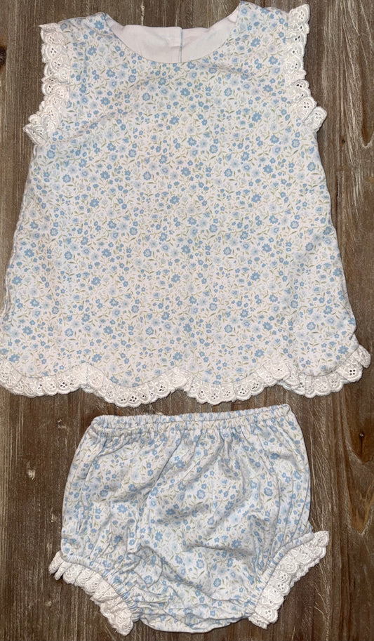 May Flowers Girls Bloomer Set with Lace