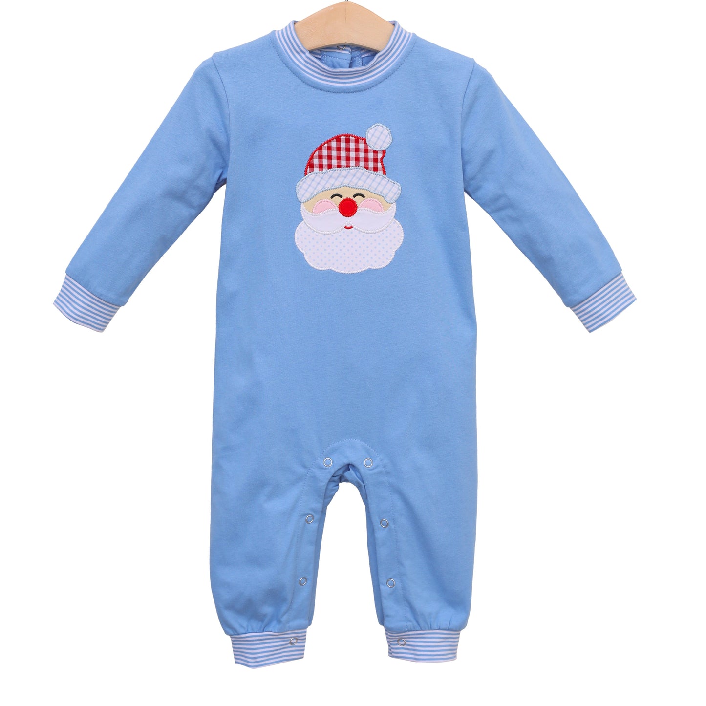 Santa Boys Blue Romper